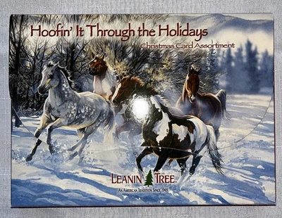 Leanin’ Tree - Hoofin It Through The Holidays Greeting Cards 17 Cards - Image 1 of 4