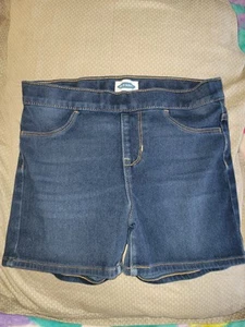 Old Navy Girls Shorts Dark Blue Stretchy Size 14 XL Jeans Soft Cute - Picture 1 of 3