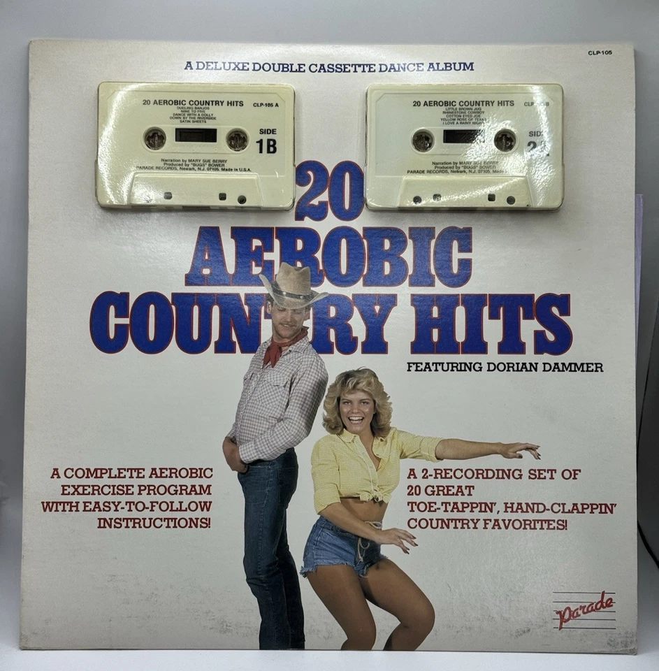 20 Aerobic Country Hits Cassette Set CLP-105 Exercise Program with/Poster - Image 1 of 4