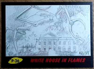 2017 Mars Attack's The Revenge Black Card P26 WHITE HOUSE IN FLAMES. - Image 1 of 3