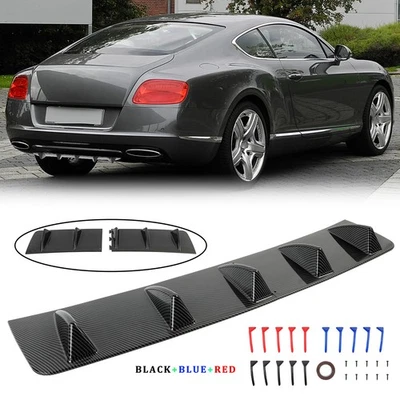 Divisor de alerón de aleta difusor de labios parachoques trasero de carbono para Bentley Continental GT Foto 1 de 4