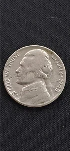 1948 5c ERROR Jefferson Nickel - Lamination error? Die crack?  See pictures - Picture 1 of 2