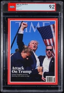 2024 TIME Magazine  “Attack On Trump”  PSA 9.2  Newsstand Edition  Historic - Bild 1 von 2