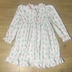 Swoon Baby Clothing Pink Green Tree Ruffled Night Gown Girls 10 SUPER SOFT - Picture 1 of 6