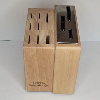 Calphalon Knife Block Only Wood 11 Slots Kitchenware Cutlery Storage - Image 1 of 4