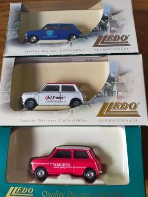 Lledo LP074 Austin 7 Mini x 3 - Ad Trader - Hammerite & Wrights Motor Group. - Image 1 of 2