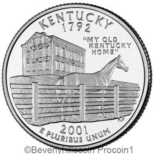 2001 Kentucky State Quarter Philadelphia Denver 2 coins Uncirculated - Image 1 of 1