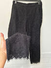 J Crew Black Lace Fully Lined Ankle Length Trousers Us6 Uk10