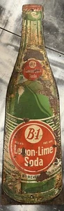 Antique Original B-1 Lemon Lime Soda Bottle Metal Sign 27.75”x7.75” - Picture 1 of 6