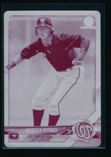 CARTER KIEBOOM 2018 Bowman Chrome Draft MAGENTA PRINTING PLATE 1/1 Rookie RC