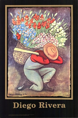 Impresión artística litográfica offset DIEGO RIVERA El Vendedora De Flores, 1995 23,5x35,5 Foto 1 de 4