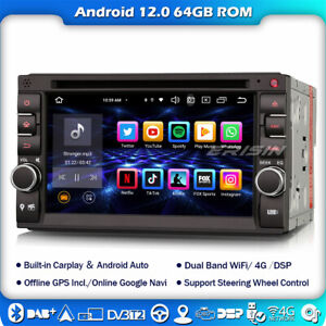 Android 12 8-Kern 2 DIN Autoradio Navi für Nissan DVR DVD Carplay WIFI GPS DAB+