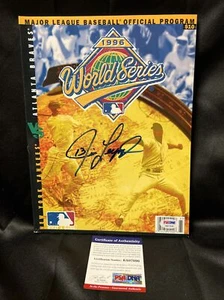 JIM LEYRITZ YANKEES SIGNED AUTOGRAPH 1996 WORLD SERIES PROGRAM PSA/DNA 6A07096 - Picture 1 of 4