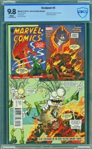 DEADPOOL #8 CBCS 9.8 NM/M SABRETOOTH APP SECRET COMIC VARIANT (NOT CGC) 2016 MCU - Picture 1 of 2