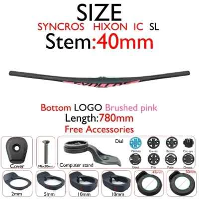 - Manillar Integrado Bicicleta 6° 9° XC/MTB Manillar Carbono Ultraligero 28.6MM Foto 1 de 4