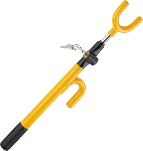 CARTMAN Vehicle Steering Wheel Lock, Car Anti-Theft Yellow - Picture 1 of 8