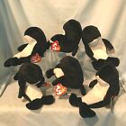 Waves Orca Whale Lot of 6 Ty Beanie Babies  #4084 1996 PE Retired  $39.99