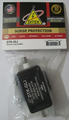 NEW DITEK DTK-GLI GROUND LOOP ISOLATOR CCTV VIDEO SIGNAL DISTORTION REDUCTION