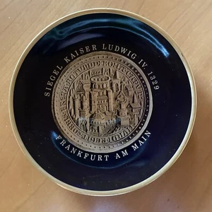 Teller Frankfurt Main Siegel Kaiser Ludwig IV 1329 schwarz gold neu Rarität - Bild 1 von 13