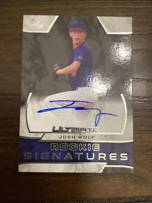 2018 Leaf Ultimate Rookie Signatures #RS-JW2 Josh Wolf Autograph NY Mets - Image 1 of 2