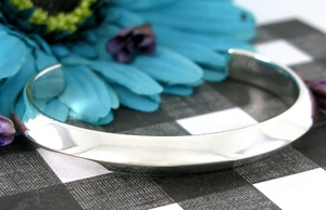 Sterling Silver 925 Knife Edge Cuff Bracelet - Picture 1 of 11