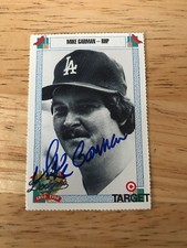 MIKE GARMAN AUTOGRAPHED SIGNED 1990 DODGERS TARGET BASEBALL CARD #268