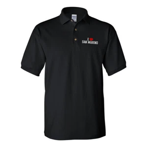 Polo Shirts for Men I Love San Marino Cotton Short Sleeves Golf Tees - Picture 1 of 11