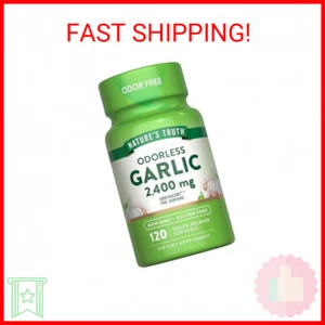 Nature's Truth Odorless Garlic 2400 mg | 120 Softgels | Extract Pills | Non-GMO, - Picture 1 of 2