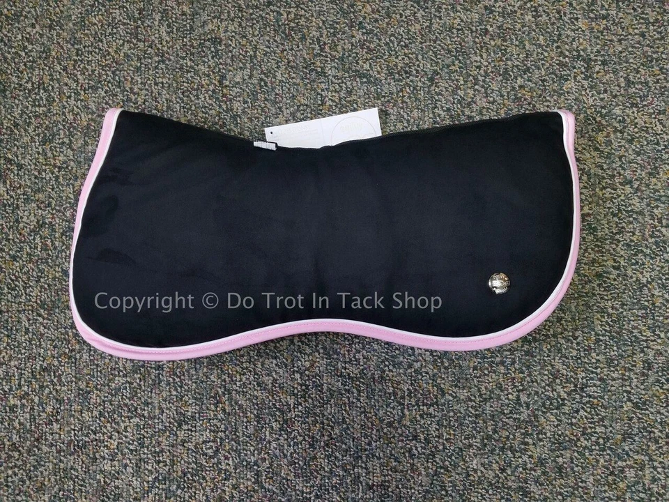 OGILVY EQUESTRIAN Ogilvy Jump Memory Foam Half Pad - Black/White/Baby Pink