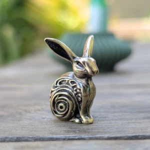 Rabbit Figurine Totem Ornamental Animal Miniature Collectible Sculpture - Picture 1 of 10