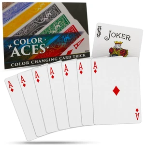 Magic Color Aces Card Trick - Special Bicycle Cards Included - Picture 1 of 1