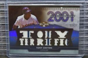 2012 Topps Triple Threads Tony Gwynn Amethyst Game Used Patch #12/27 Padres