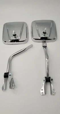 Espejos retrovisores laterales para Jeep CJ7 CJ5 Willys CJ6 CJ3 RHLH cromados Foto 1 de 4