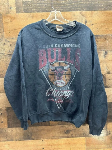 VTG Junk Ford Chicago Bulls Pullover Sweatshirt Size Small Cover