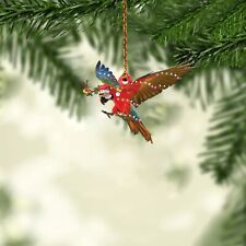 Macaw parrot Ornaments For Christmas Tree, parrot Lovers Tree hanging Ornament