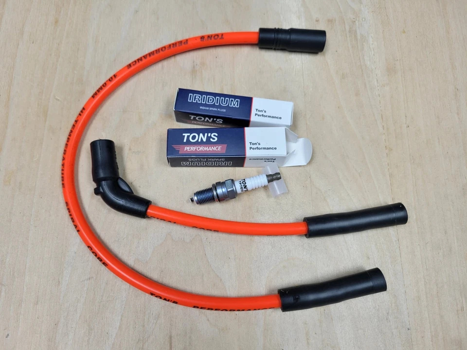 10mm Toneladas Naranja Harley Davidson Sportster XL 07-17 Bujía y cables 883 1200 Foto 1 de 4