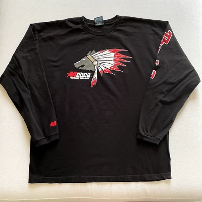 Vintage Mecca Shirt 2XL Black Long Sleeve Hip Hop Skater Y2K Rare Hip Hop USA - Image 1 of 4