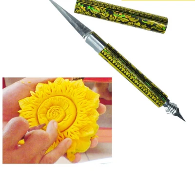 CUCHILLOS PARA TALLAR TAILANDESES HERRAMIENTAS HECHAS A MANO JABÓN DE FRUTAS MANCHA COLOR DORADO Foto 1 de 3