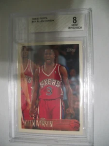 Allen Iverson 1996-97 Topps #171 BGS Casi nuevo - Nuevo 8 Sixers RC - Imagen 1 de 1