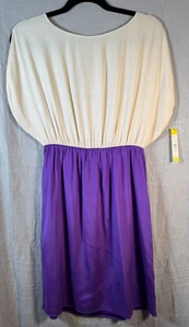 Alice + Olivia New Cecee Dress Sz Small S Purple Ivory Silk Spandex NWT Lined - Picture 1 of 22