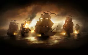 Artwork Pirates Ship Boat Oil Painting Printed On Canvas Home Art Wall Decor P41 - Picture 1 of 4