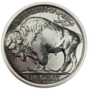 American Mint Tin Commemorative Buffalo Nickel Recycled Steel 4.25 In Diameter - Picture 1 of 10
