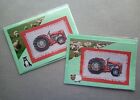 Roter Traktor - fertige Kreuzstichkarten