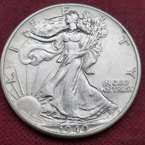 1940 Walking Liberty Half Dollar 50c High Grade UNC Details #59471 Cover
