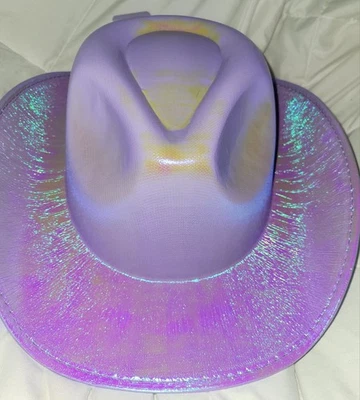 Irridescent Party Cowgirl Hat Plastic Halloween Costume Accessory - Image 1 of 4