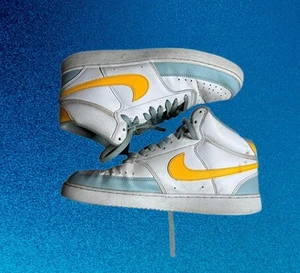 Nike SNEAKERS Mens 9.5 💎 Court Vision Mid Leather SHOES Basketball Trainer VTG - Picture 1 of 7