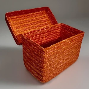 Vintage Korbdeckel rechteckig orange Created In Italy für Rosenthal Netter 60er - Bild 1 von 13