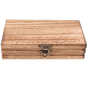 Caja de almacenamiento de madera para niños bebés cajas de baratijas decorativas con tapas - Imagen 1 de 12