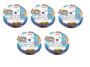 50 JVC Blank DVD+RW discs 4x 4.7GB 120 mins Rewritable for DVD recorder CB - Picture 1 of 2