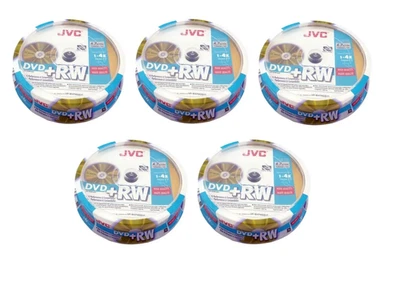 50 JVC Blank DVD+RW discs 4x 4.7GB 120 mins Rewritable for DVD recorder CB - Image 1 of 2